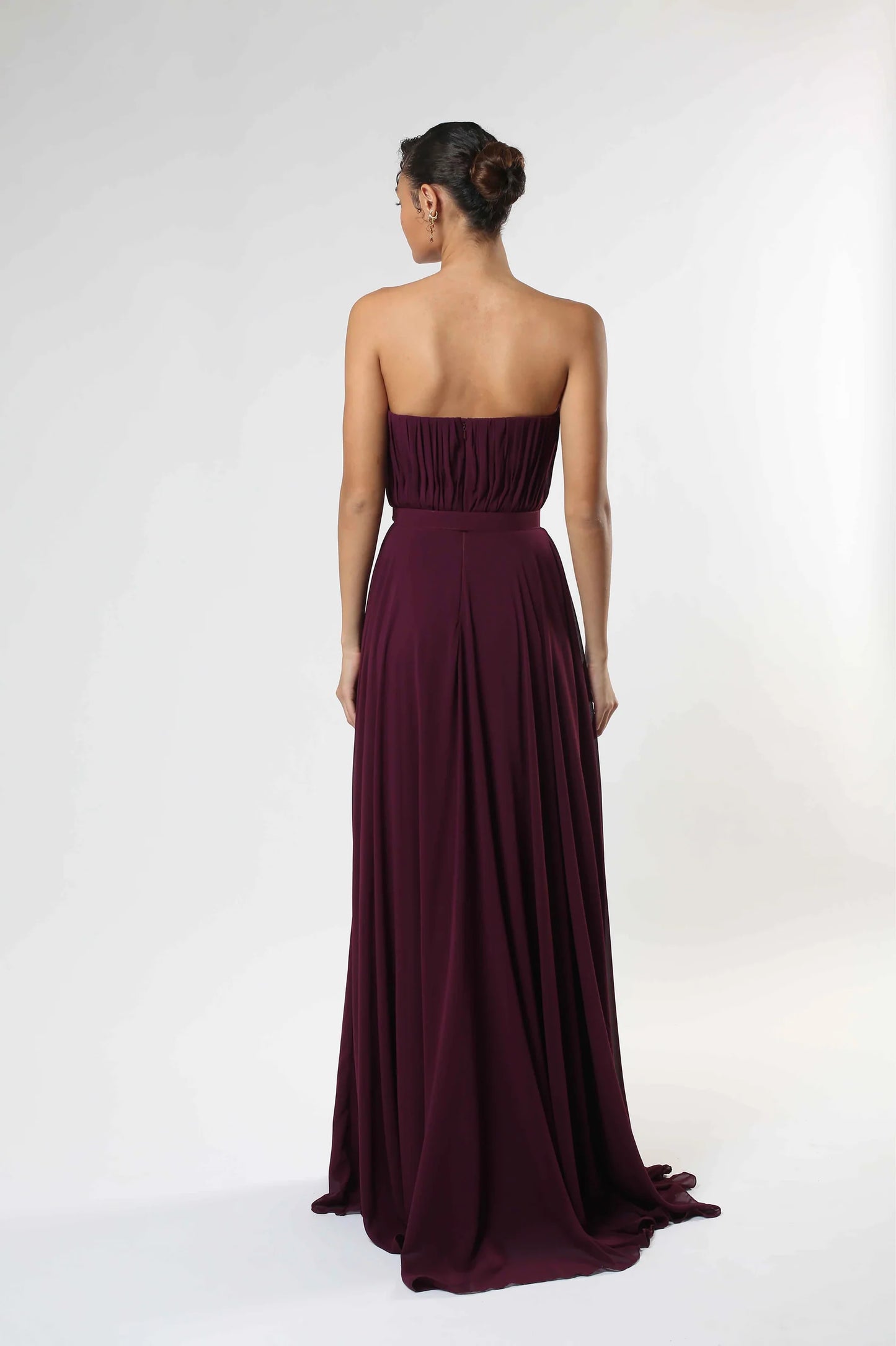 Strapless Chiffon Gown