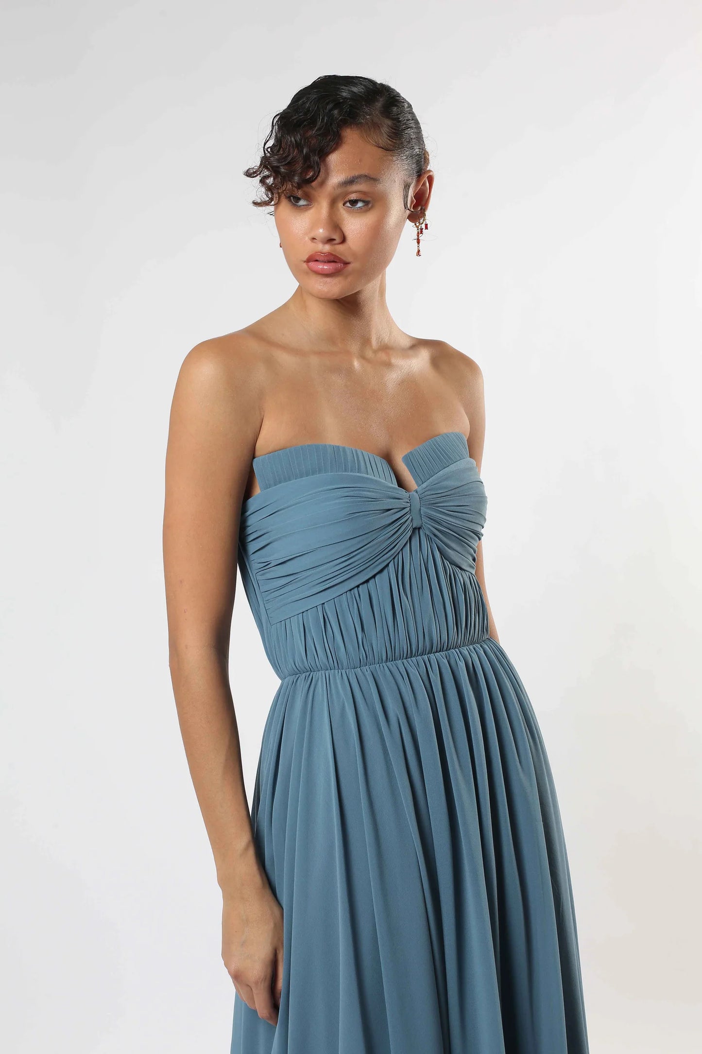 Strapless Chiffon Gown