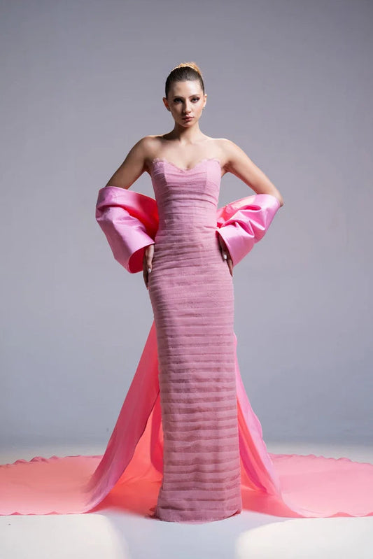 Dentelle and Taffeta Gown