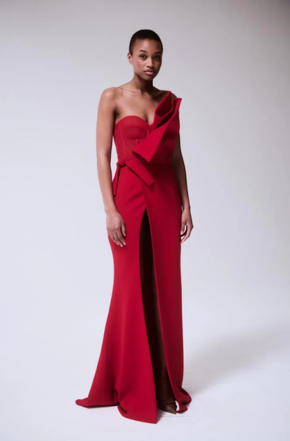 Structured Strapless Gown