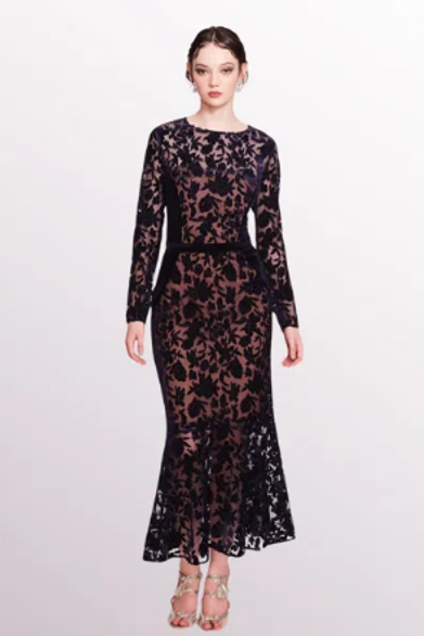 Embroidered Lace Midi