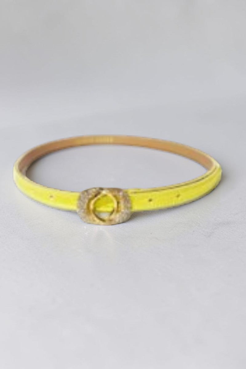 Moon Buckle Satin Belt