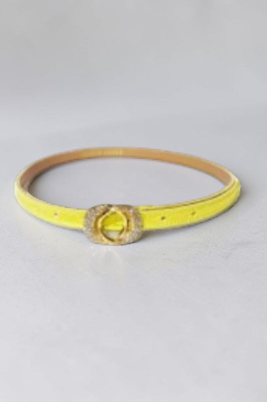 Moon Buckle Satin Belt
