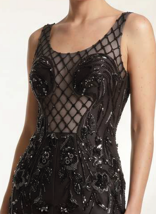 Scoop Neck Corset Gown