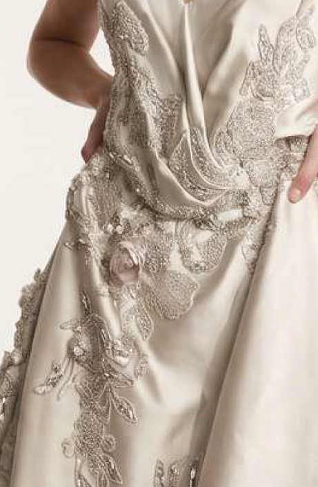 V-Neck Silk Gown