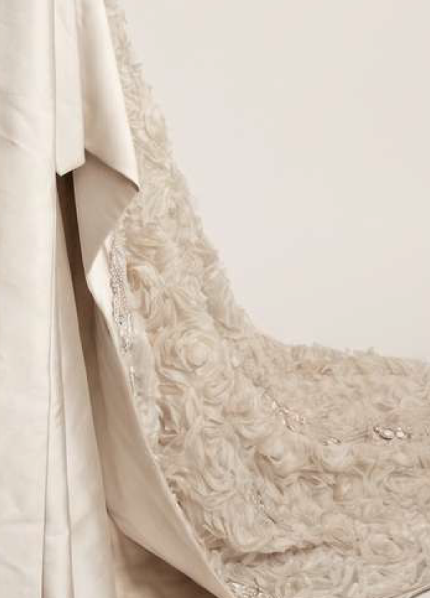 V-Neck Silk Gown