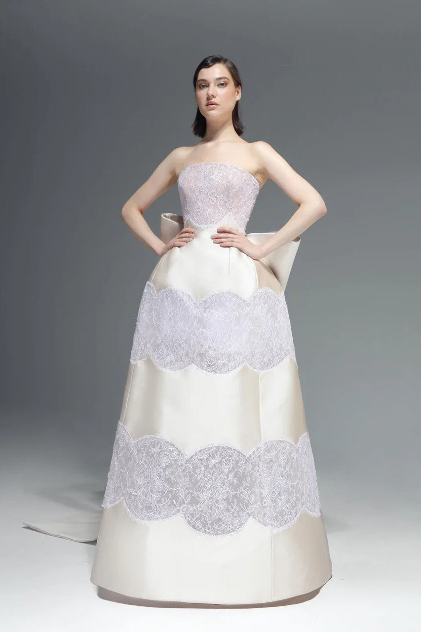 Strapless Bell-Shaped Gown