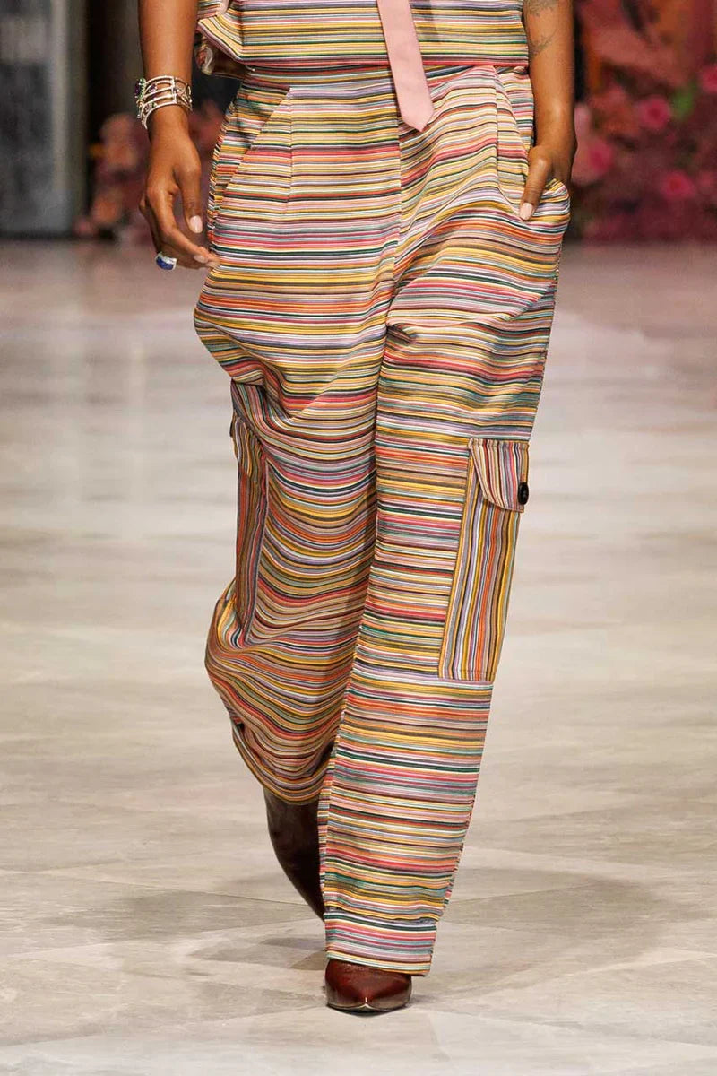 Mashru Jacquard Cargo Trousers