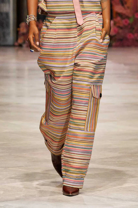 Mashru Jacquard Cargo Trousers