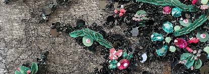 Beaded Long Sleeve Gown