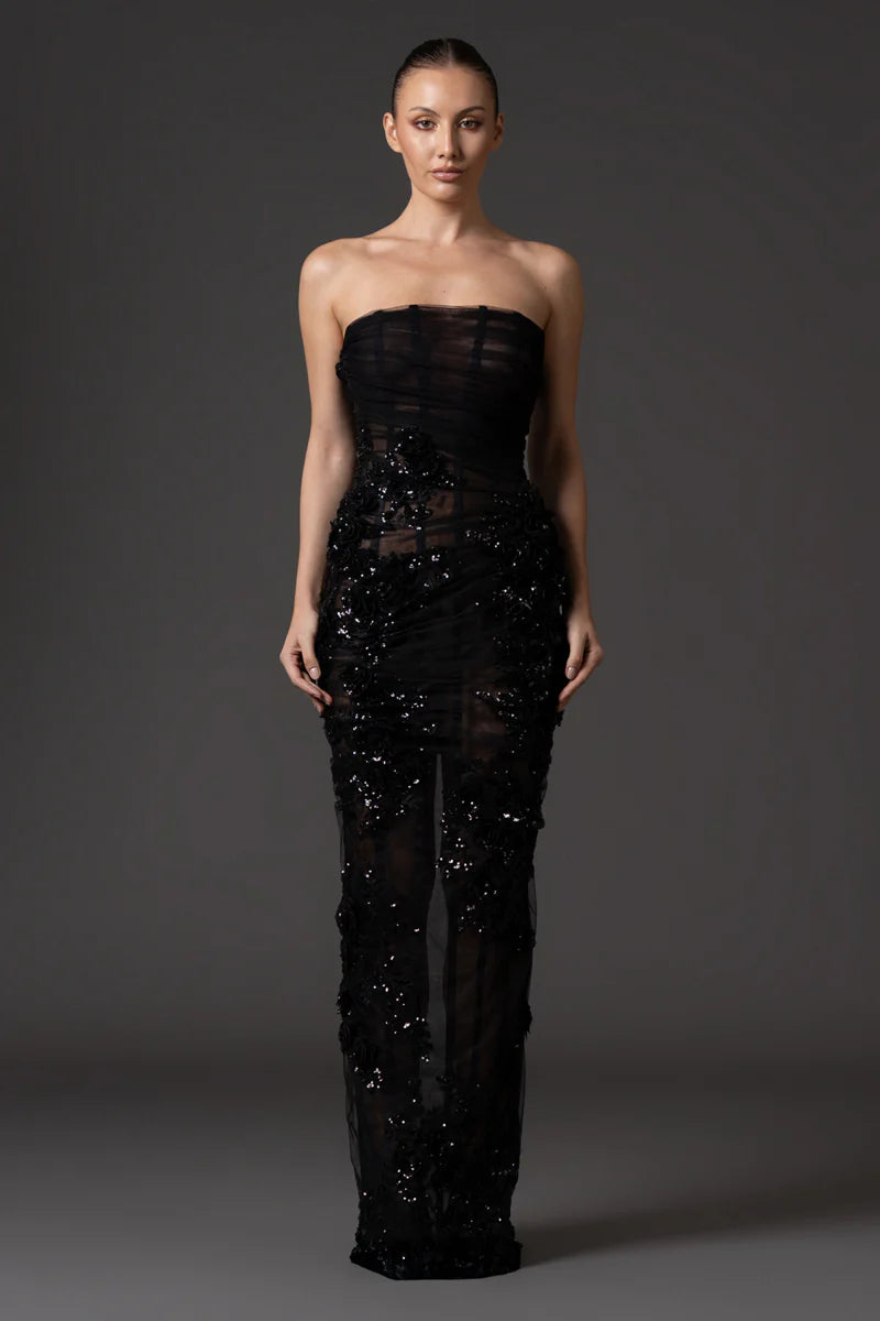 Strapless Tulle Corseted Dress