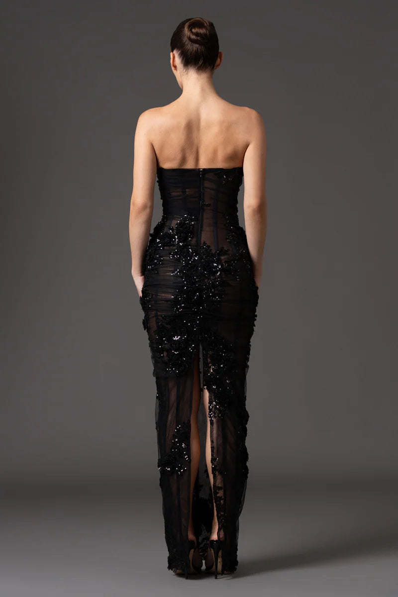 Strapless Tulle Corseted Dress