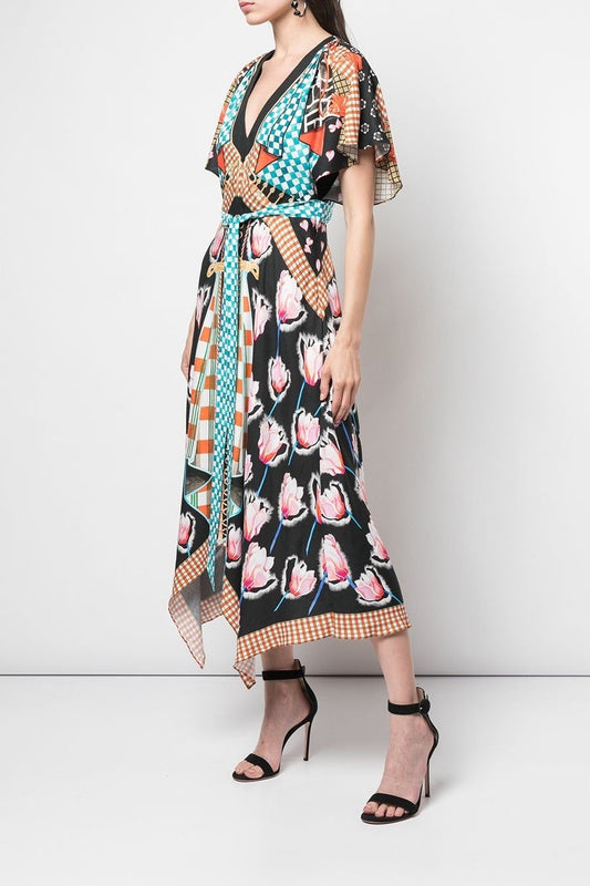 Short Sleeve Arabesque Dress