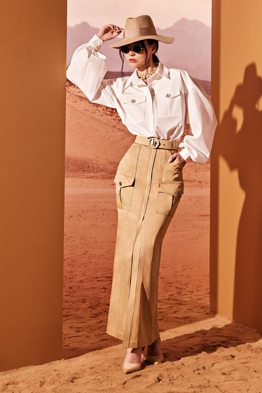 Poplin Shirt with Skirt