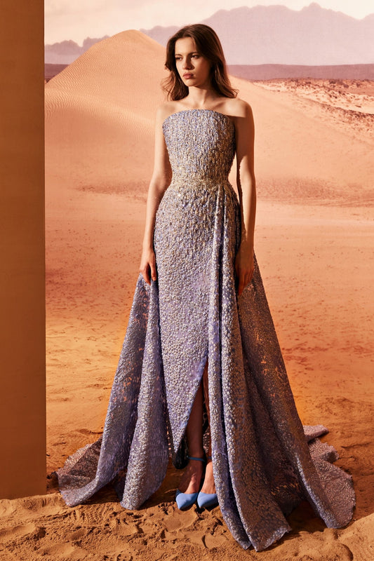 Organza Jacquard Corset Gown