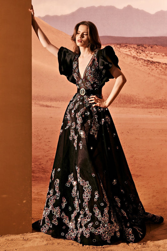 Organza and Tulle A-Line Gown