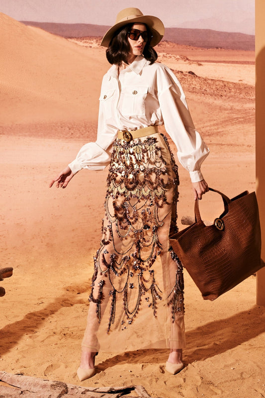 Long Sleeved Shirt with Skirt