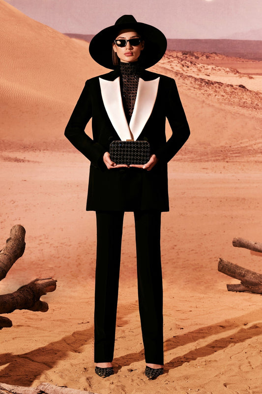 Crepe Satin Suit