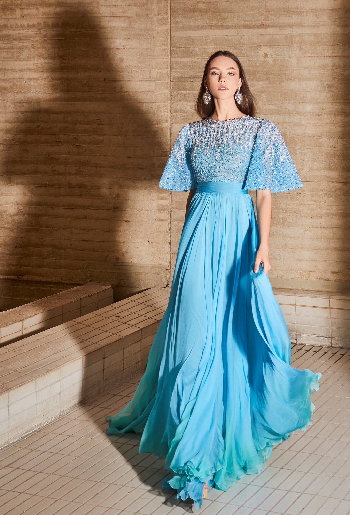 Bell Sleeve Gown
