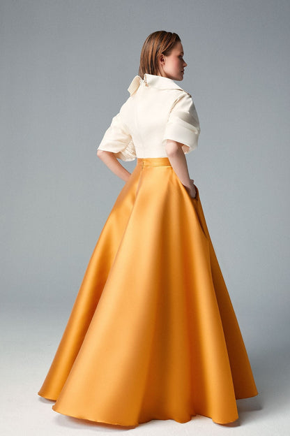 Wrap-Top Flared Skirt Set
