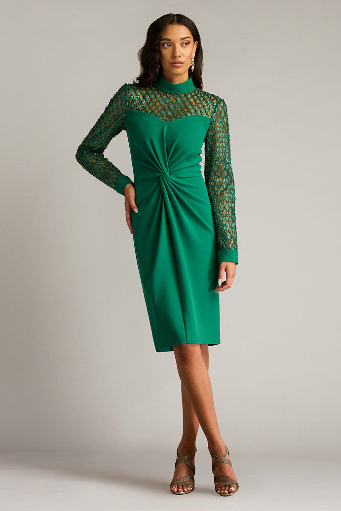 Pearl and Paillette Embroidered Tulle Dress