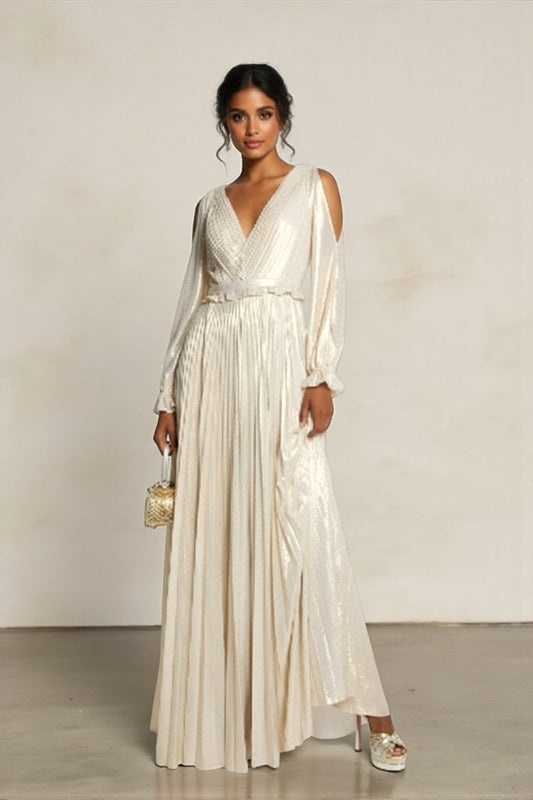 Sleeveless Embroidered Tulle Gown