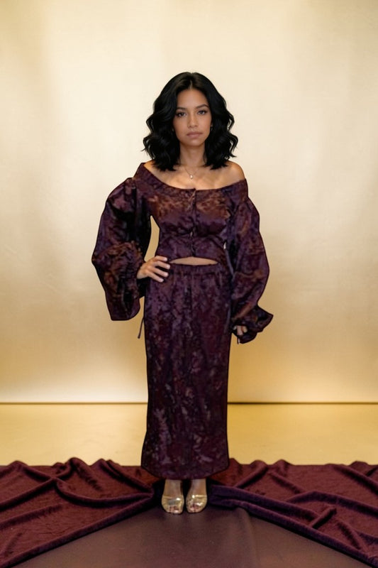 Balloon Sleeve Top & Skirt
