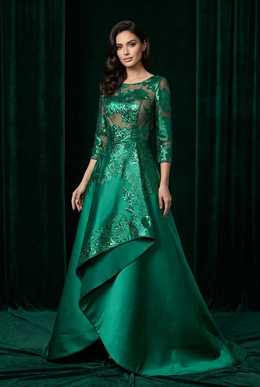 Floral Applique Gown