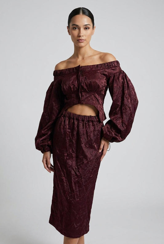 Off Shoulder Top and Skirt