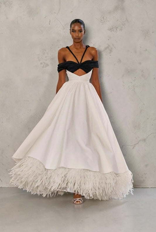 Fringed Show Gown