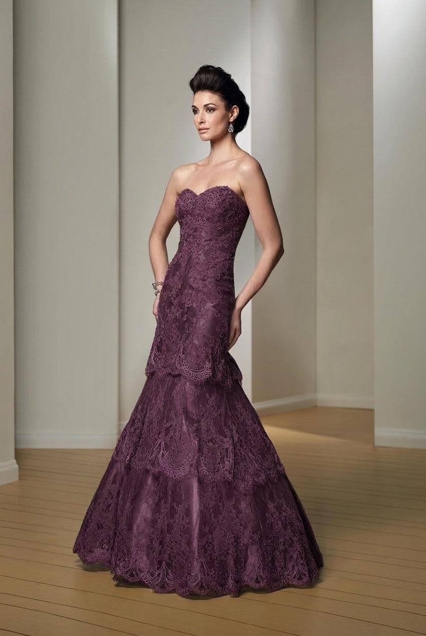Strapless Lace Gown
