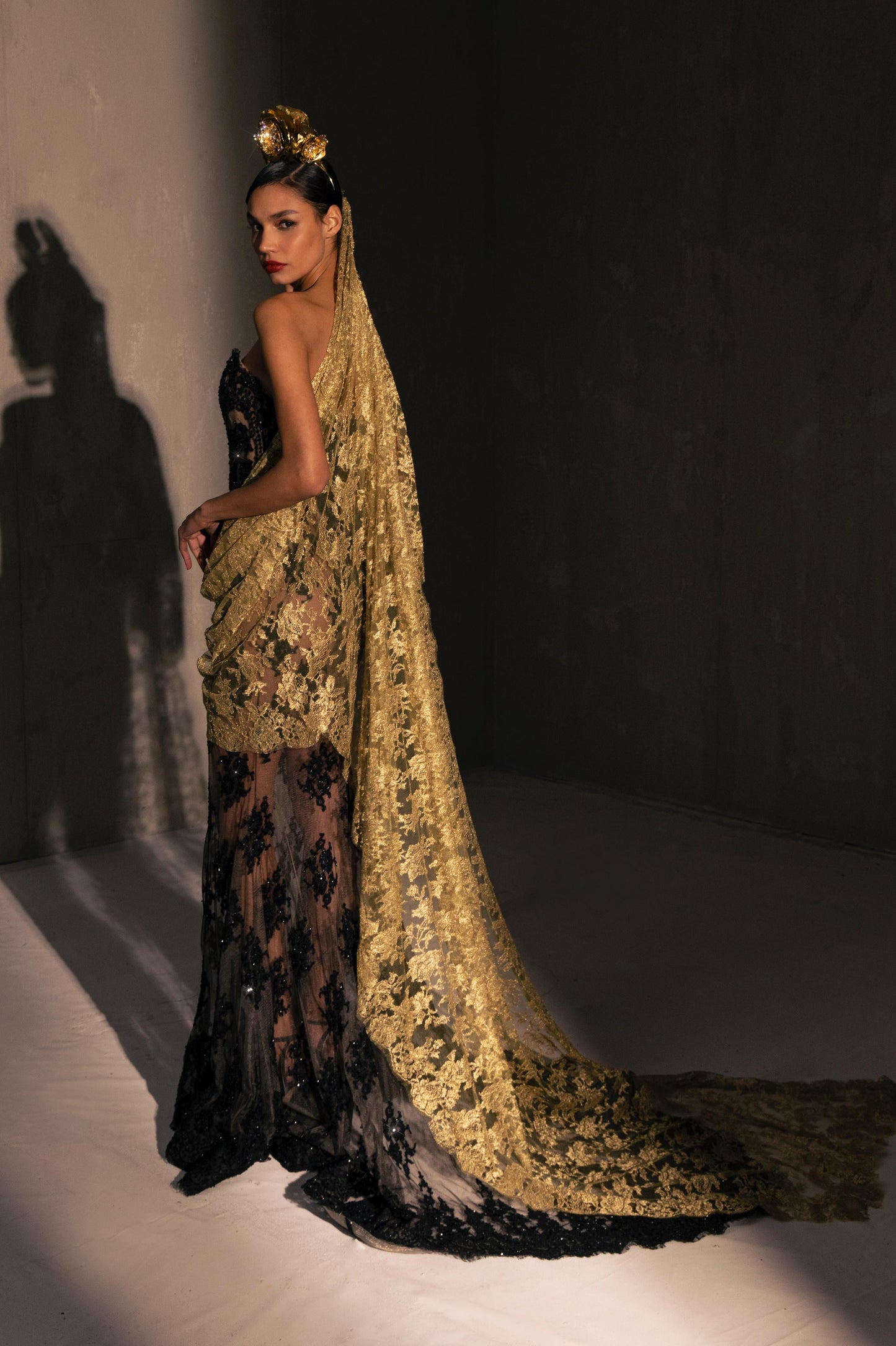 Strapless Lace Mermaid Gown