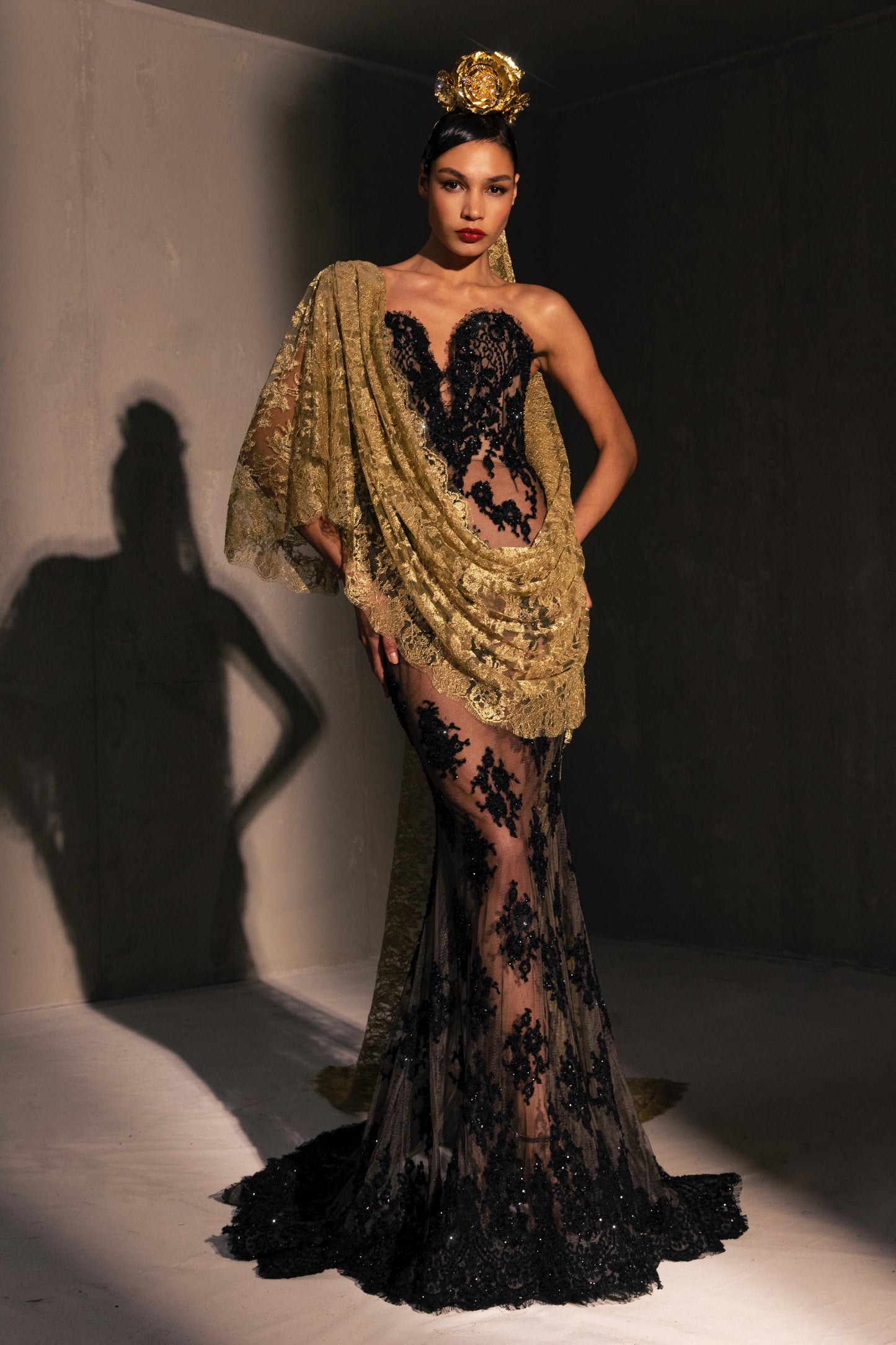 Strapless Lace Mermaid Gown
