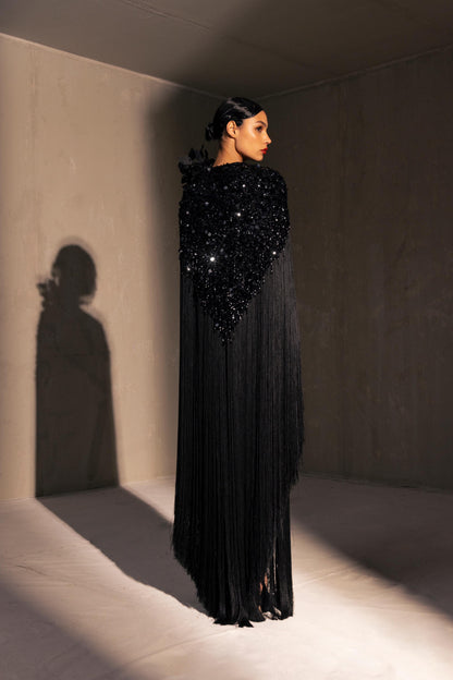 Multi Fringe Gown
