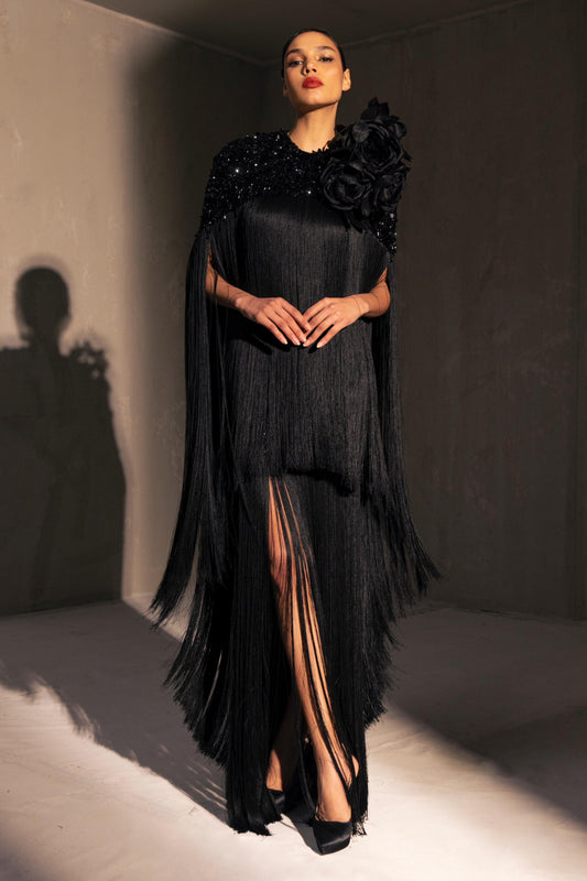 Multi Fringe Gown