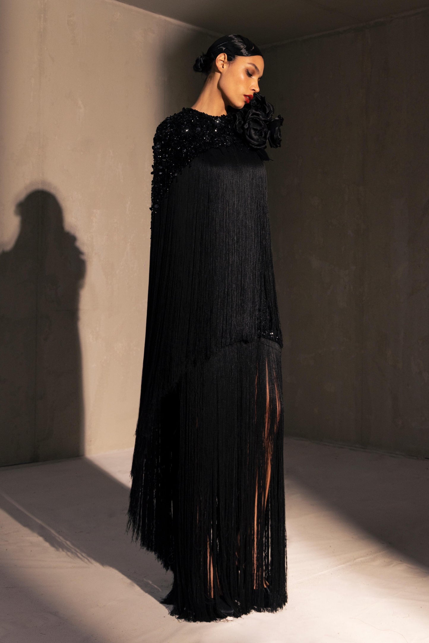 Multi Fringe Gown