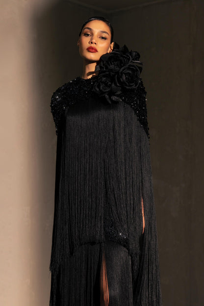 Multi Fringe Gown
