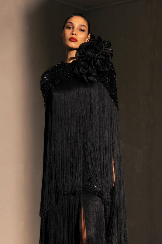 Multi Fringe Gown