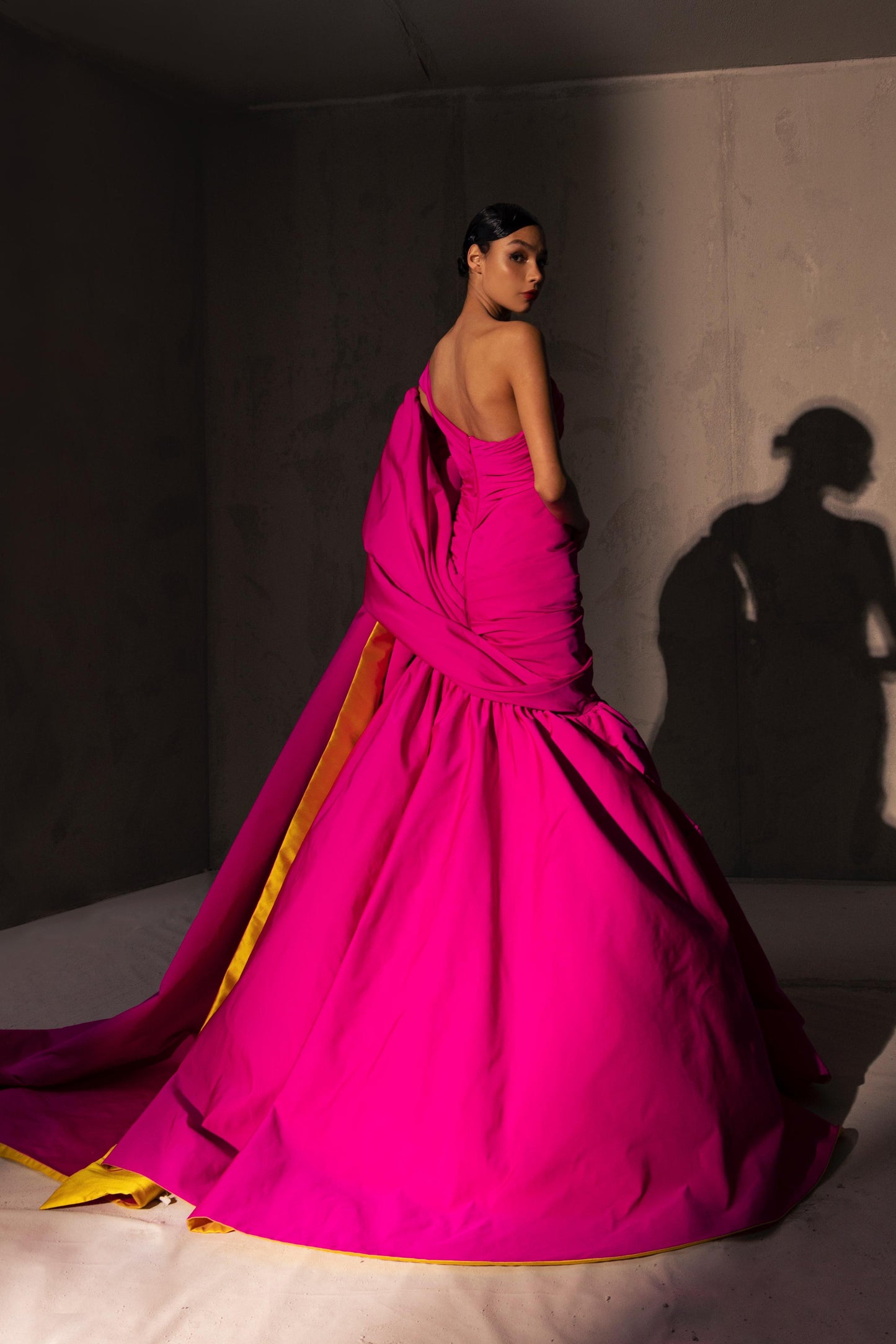 Voluminous Drop-Waisted Gown