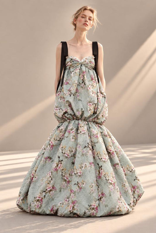 Sweetheart Balloon Floral Gown