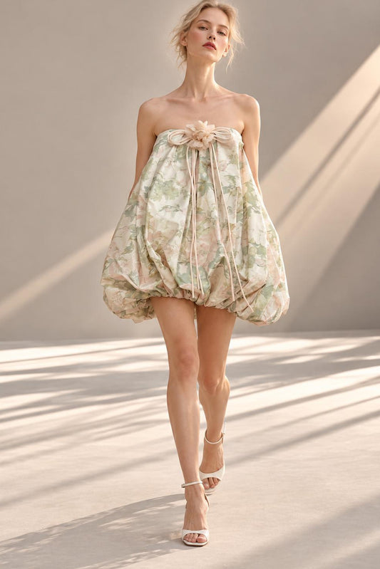 Strapless Balloon Mini Dress