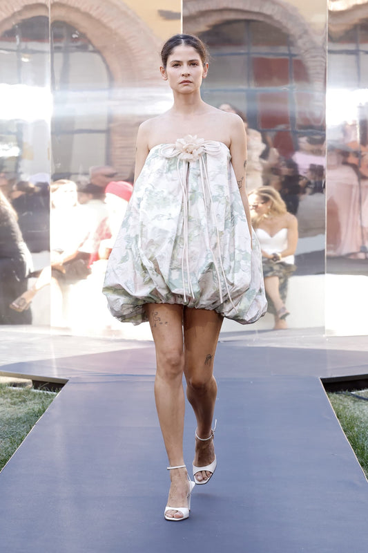 Strapless Balloon Mini Dress