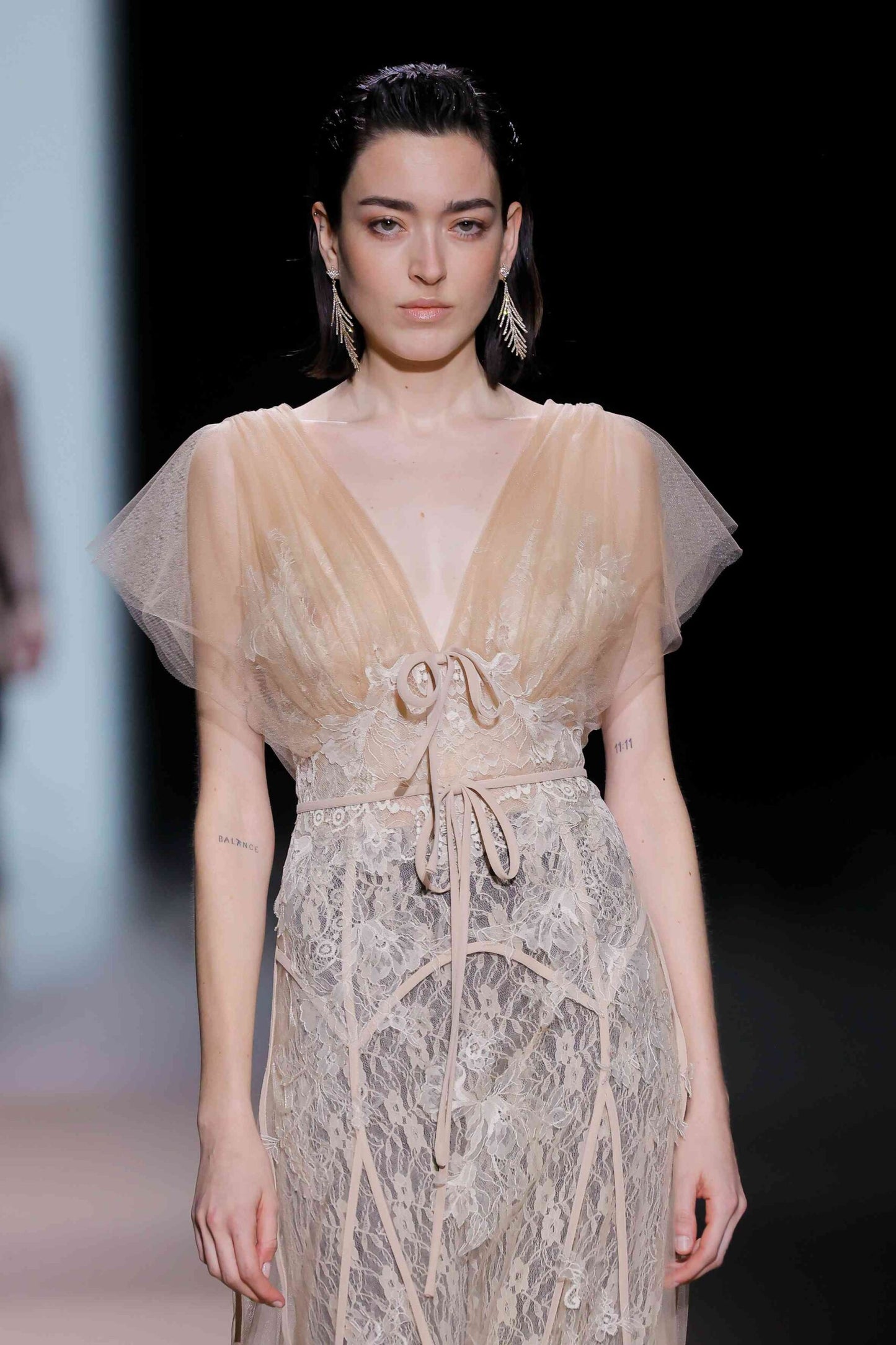 Ethereal Lace and Tulle A-Line Gown