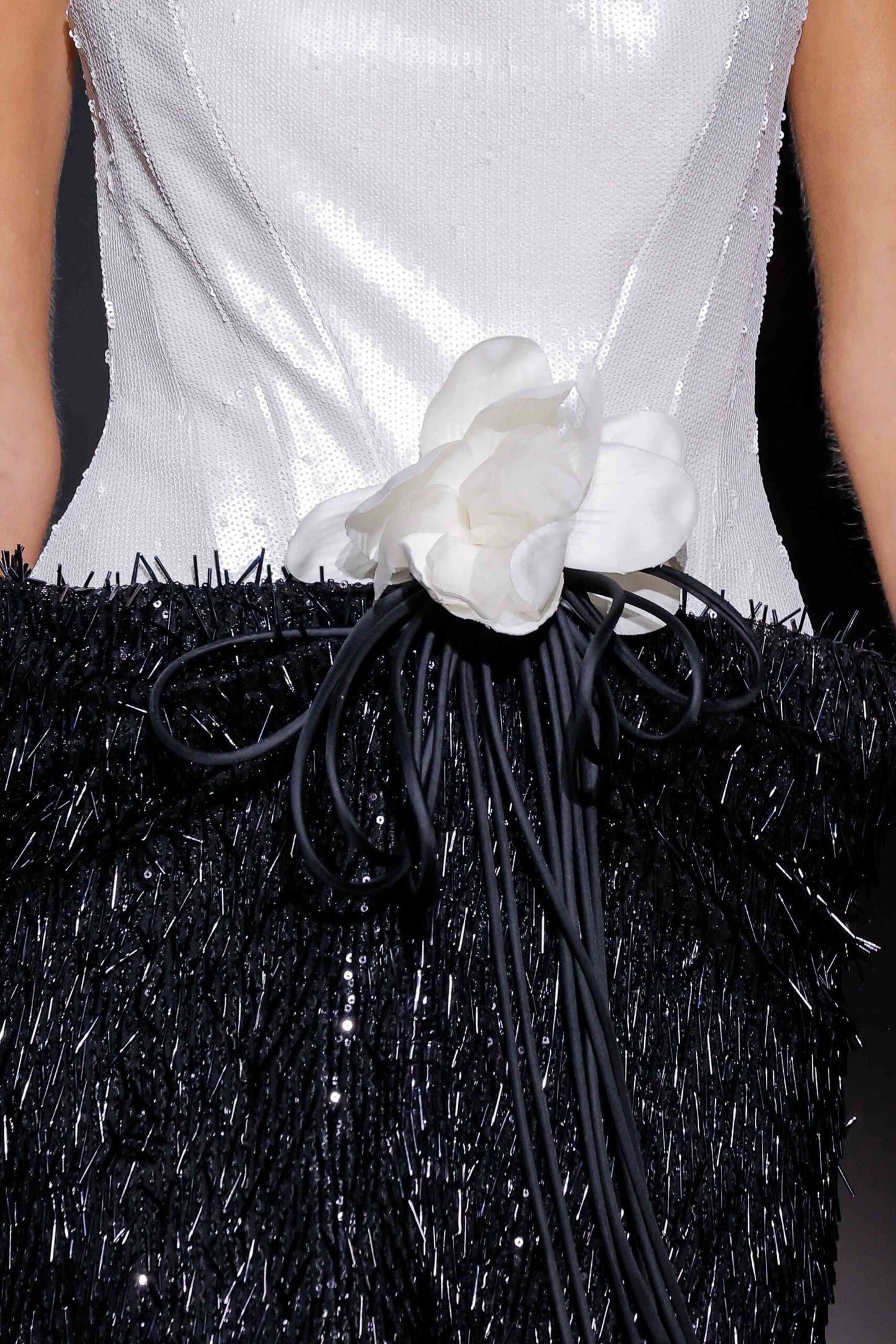 Strapless Textured Column Gown