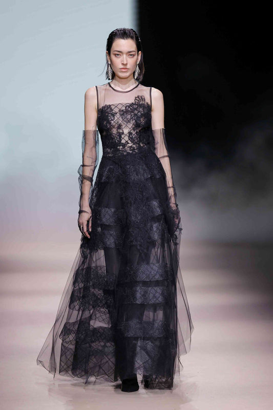 Tulle Illusion A-Line Gown