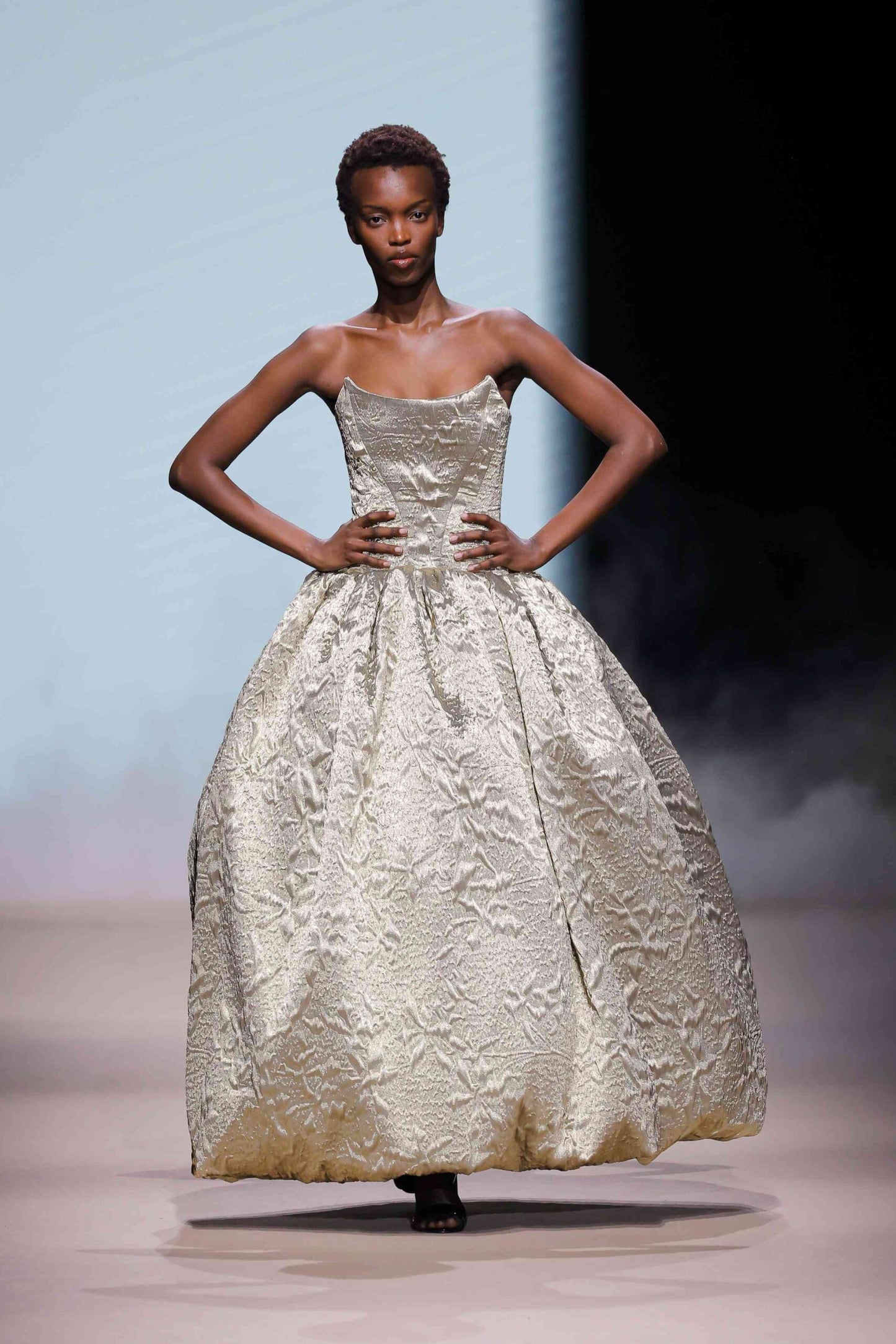 Strapless Jacquard Ball Gown