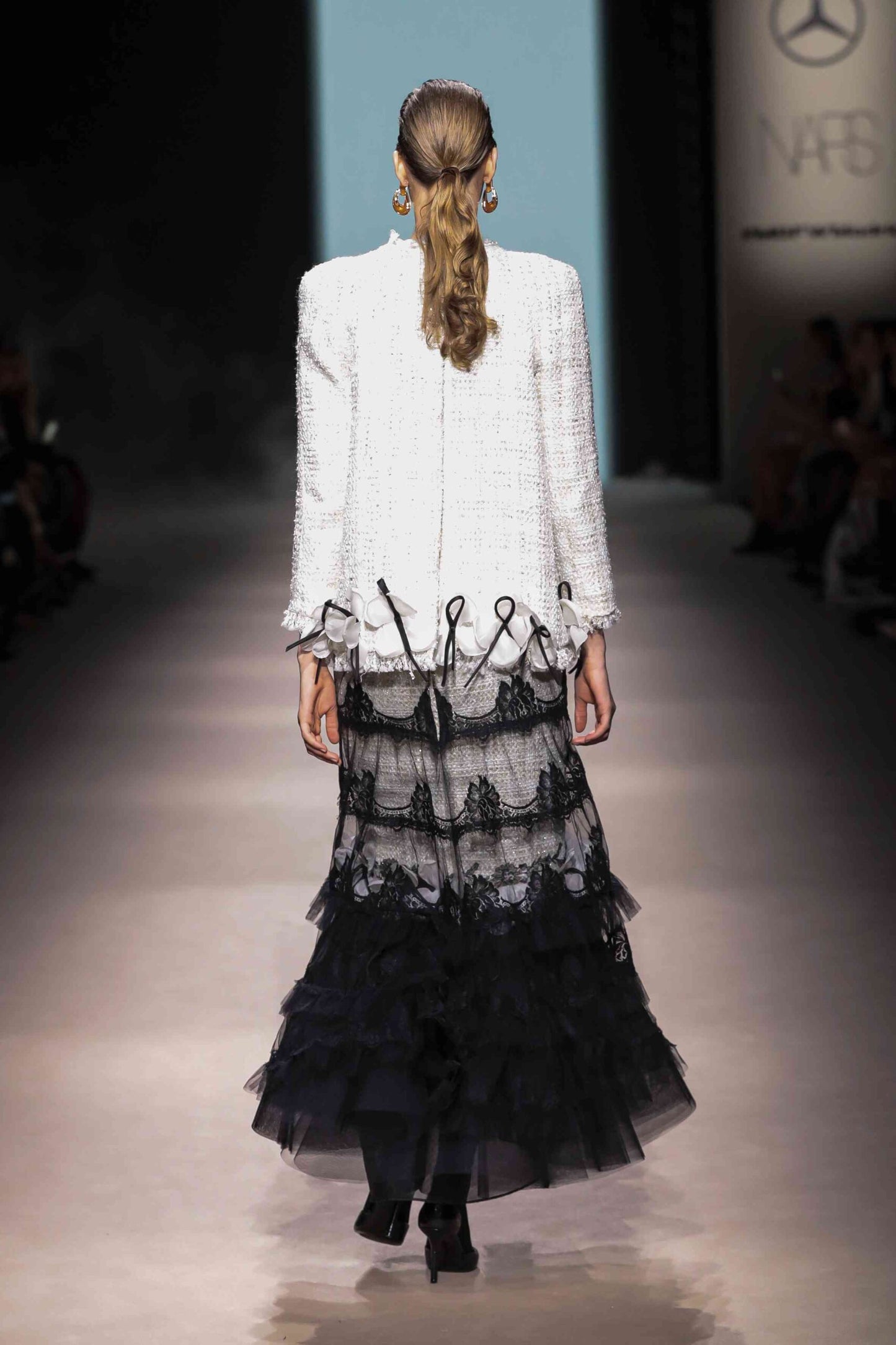 Structured Blouse with Skirt Set