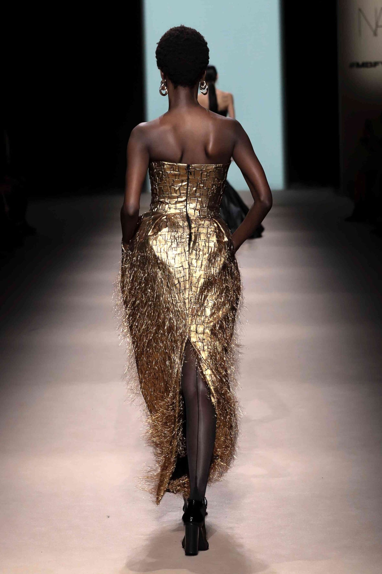 Strapless Architectural Gown