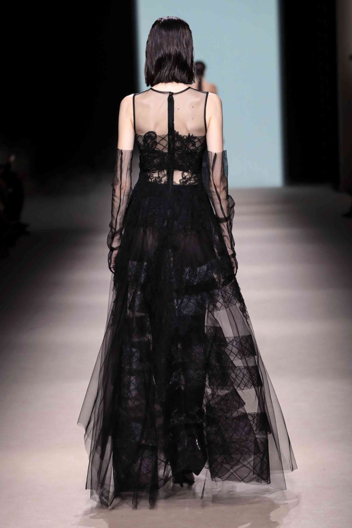 Tulle Illusion A-Line Gown