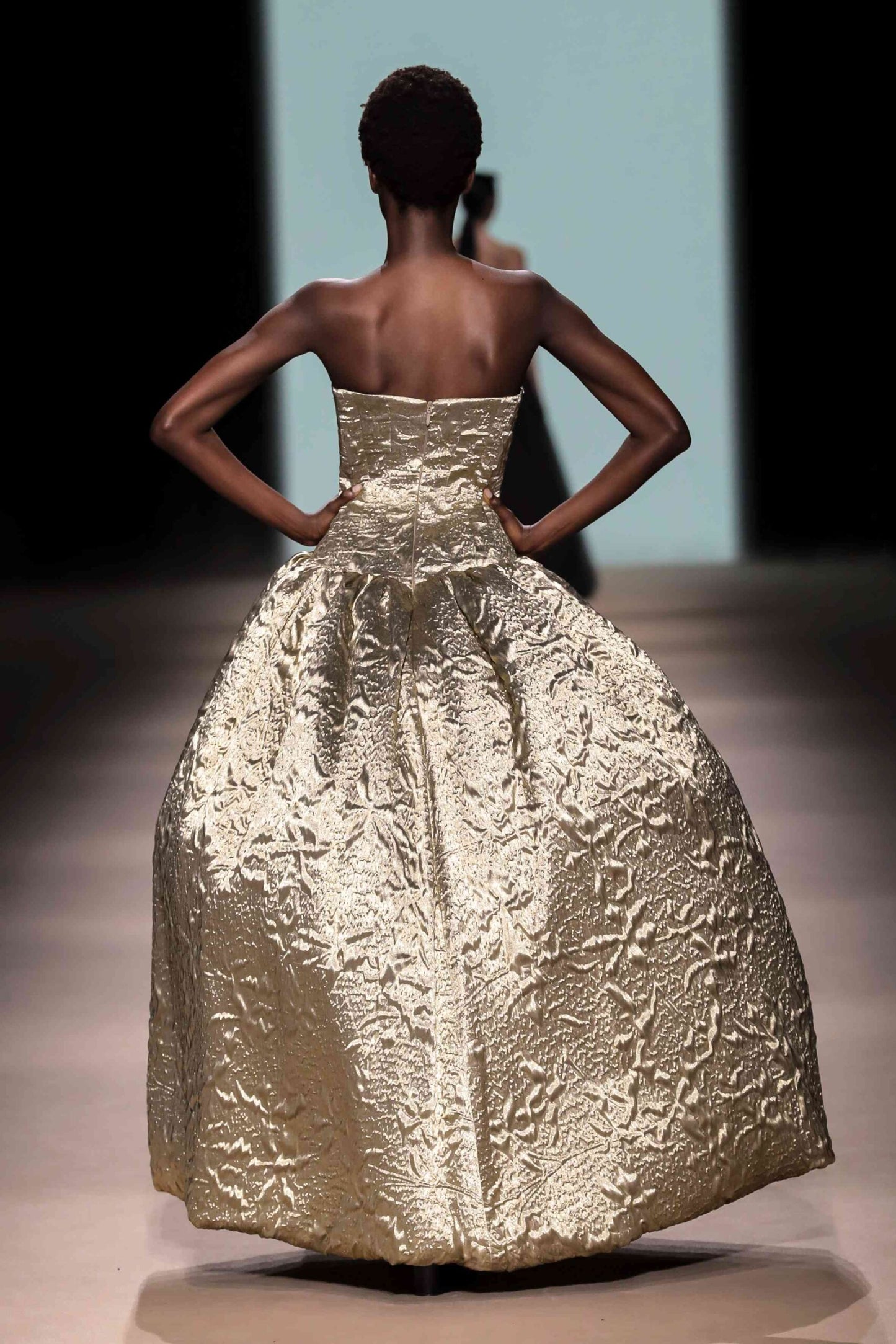 Strapless Jacquard Ball Gown